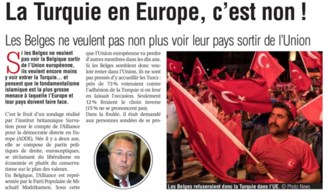La Turquie en Europe, c’est NON !